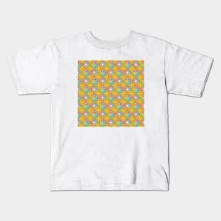 Psychedelic Flowers & Smileys Kids T-Shirt